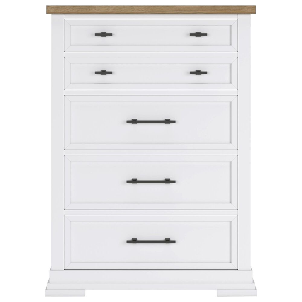 Ashley 5-Piece Queen Bedroom Set in White and Natural, , large