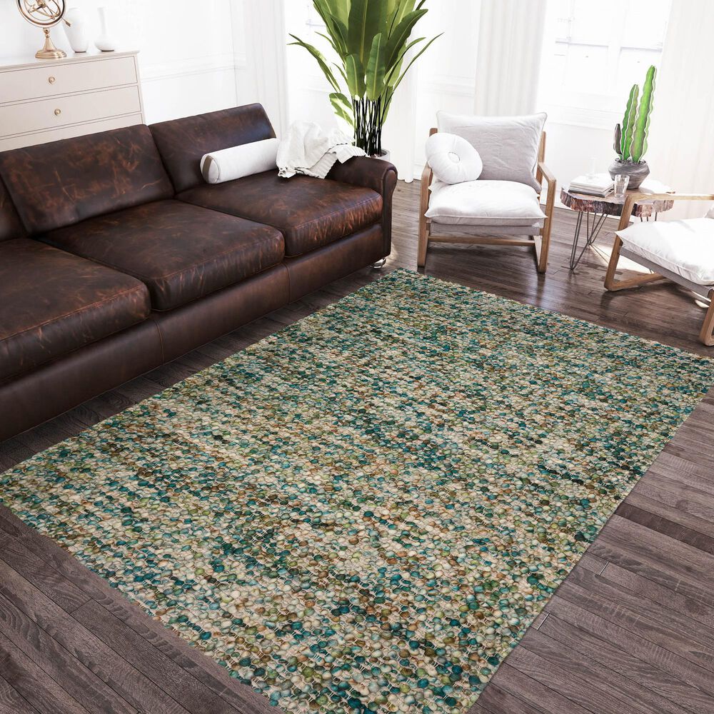 Dalyn Rug Company Hanu 3&#39;6&quot; x 5&#39;6&quot; Teal Area Rug, , large