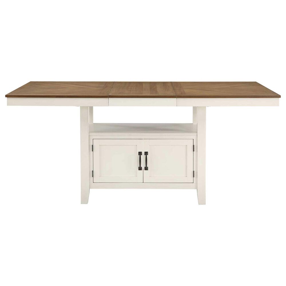 Steve Silver Hyland Counter Table with 20&quot; Leaf in Milk and Honey - Table Only, , large