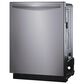 Frigidaire Gallery 3 Piece Kitchen Package with 27.8 Cu. Ft. French Door Refrigerator, 30" Front Control Electric Range with Total Convection, and Built-In Bar Handle Dishwasher with CleanBoost in Stainless Steel, , large