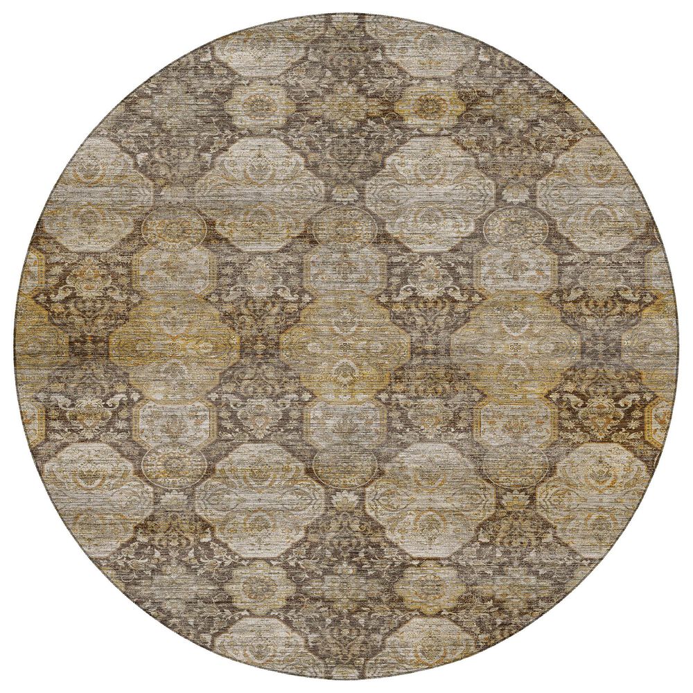 Dalyn Rug Company Aristo AR8 Coffee 8" Round Area Rug, , large