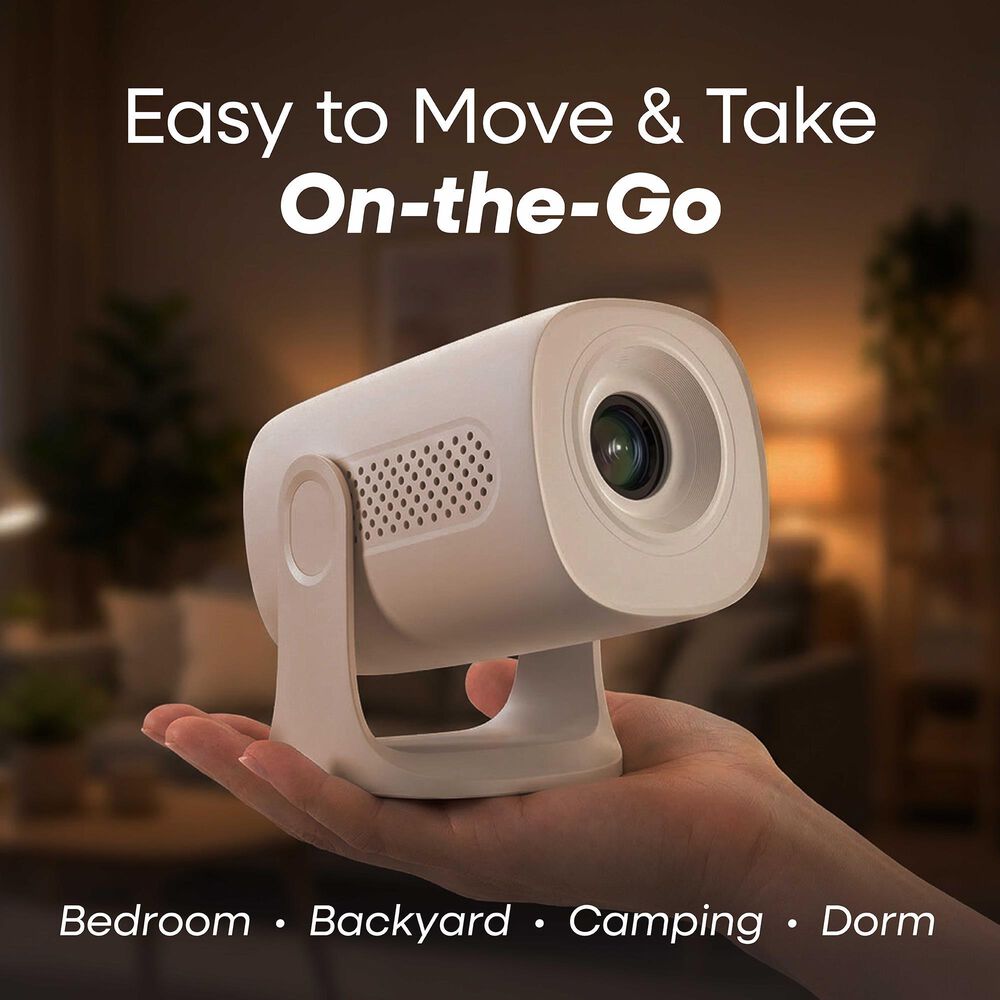 Element Roku 720P HD Mini Smart Projector in White, , large