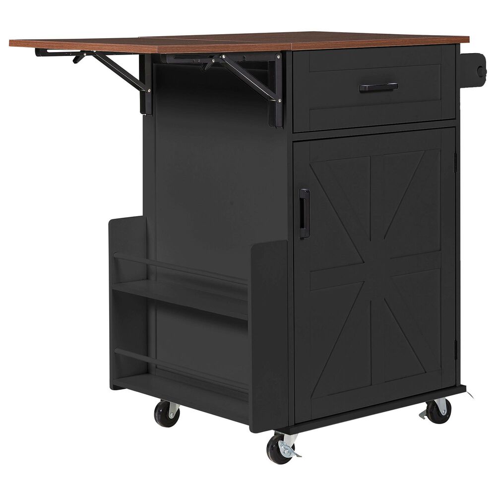 HOMLUX 39" Outdoor Kitchen Island in Black, , large