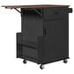 HOMLUX 39" Outdoor Kitchen Island in Black, , large