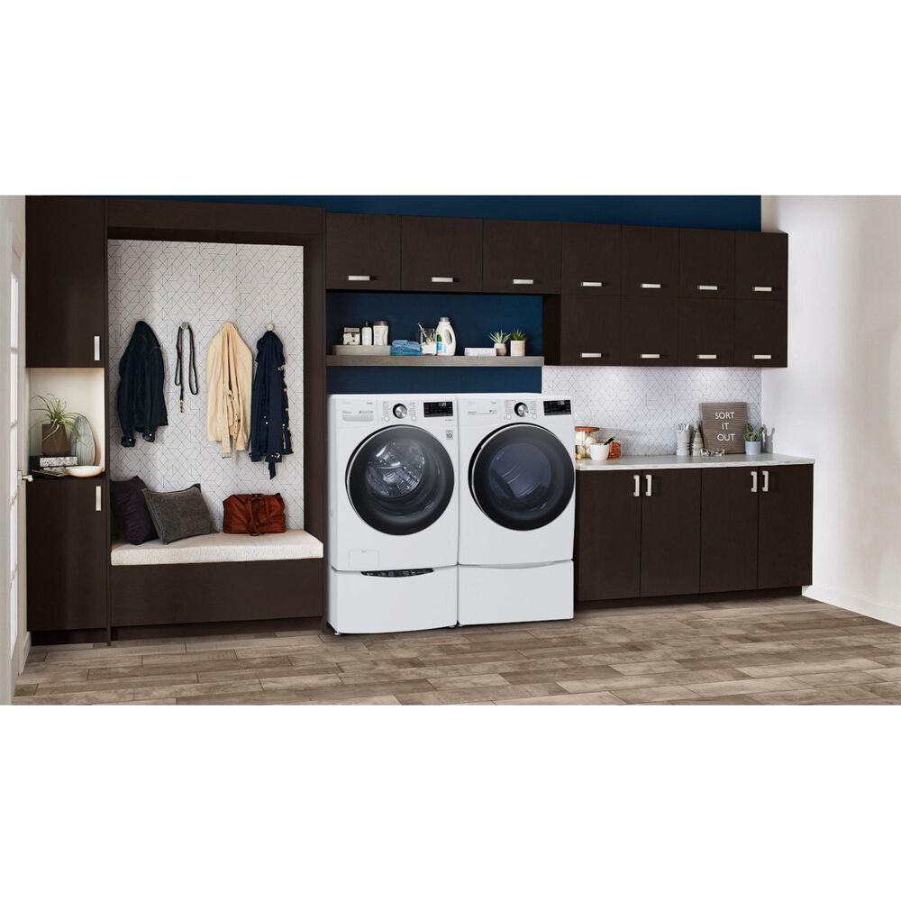 LG 7.4 Cu. Ft. Smart Front Load Electric Dryer with TurboSteam in White, , large