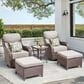 Sunwell Garden Patio Ottoman in Beige (Set of 2), , large