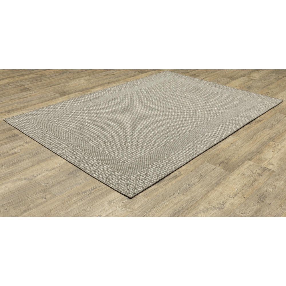 Oriental Weavers Caicos CA05A 5&#39;3&quot; x 7&#39;3&quot; Grey Area Rug, , large