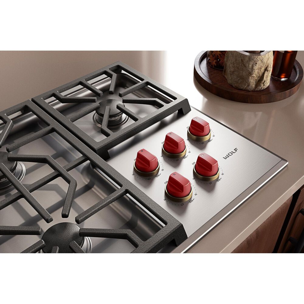 Wolf Appliances 36" Professional Gas Cooktop Bezel Kit in Brushed Brass, , large