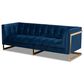 Baxton Studio Ambra Stationary Sofa in Royal Blue Velvet, , large