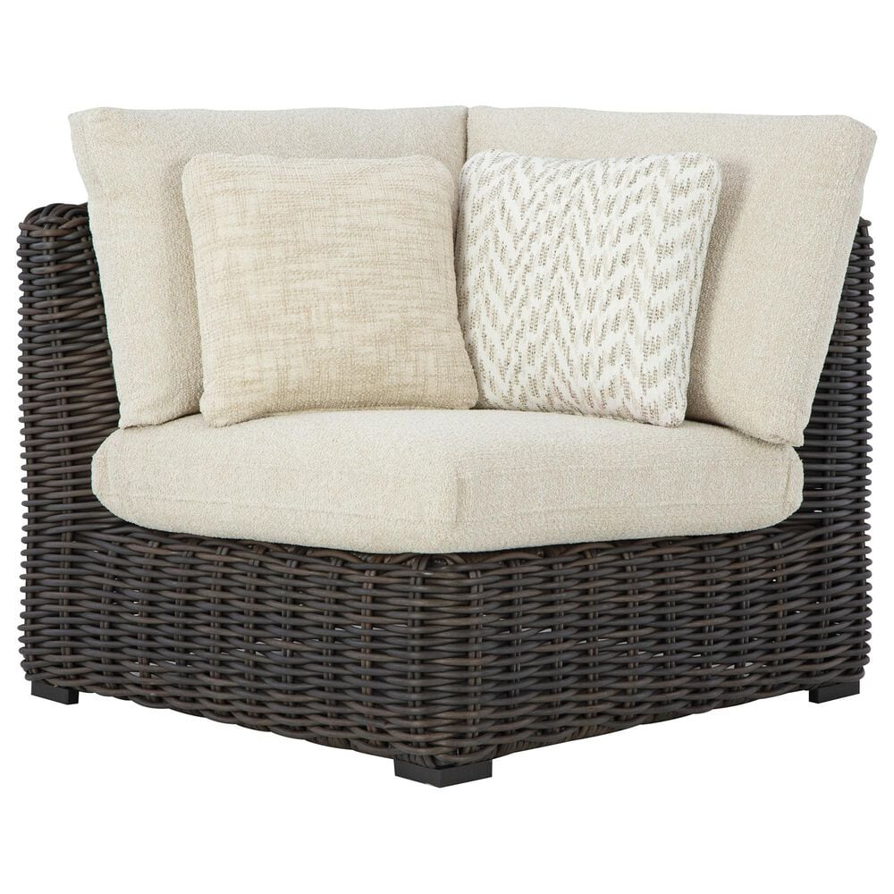 Ashley Kimora 6-Piece Patio Sectional Conversation Set in Dark Brown, , large