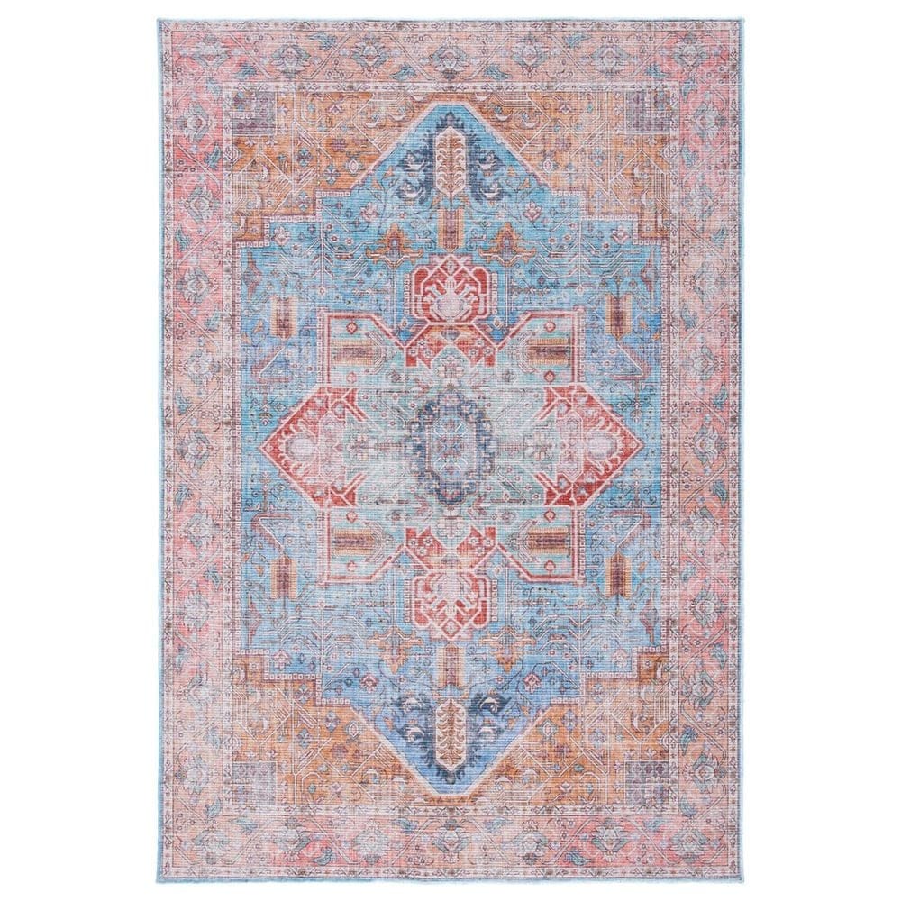 Safavieh Serapi 4" x 6" Blue and Rust Area Rug, , large