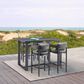 Armen Living Menorca Patio Counter Height Bar Stool in Dark Gray, , large