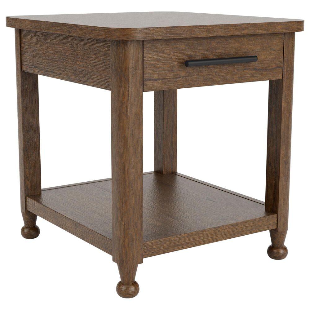 Riverside Furniture Calhoun End Table in Whiskey Oak, , large