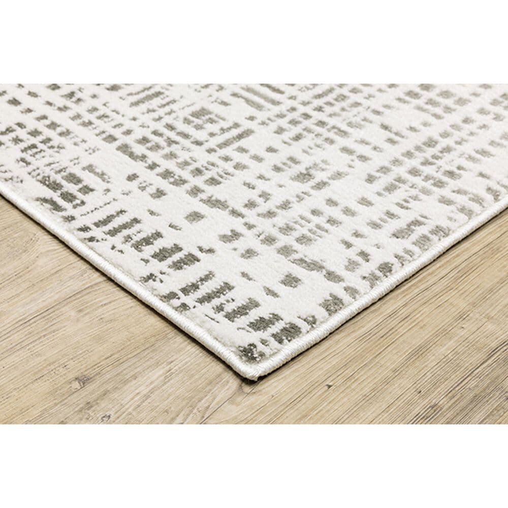 Oriental Weavers Montecito Abstract Tweed 6&#39;7&quot; x 9&#39;6&quot; White Area Rug, , large