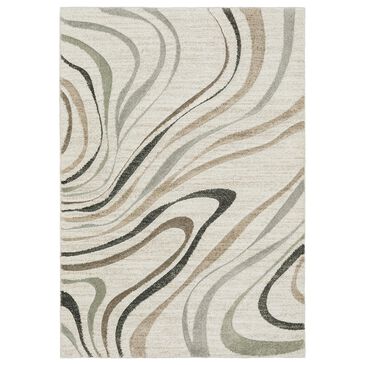 Oriental Weavers Cambria Swirls 1"10" x 7"6" Beige Runner, , large