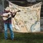 Xplorer Maps Fleece Blanket in Texas, , large