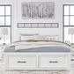 Ashley Ashbryn King Storage Bed in White and Natural, , large
