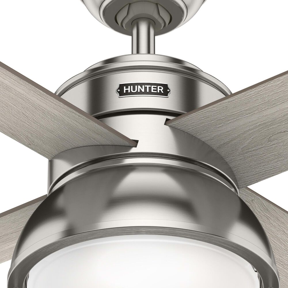 Hunter Loki 36&quot; Ceiling Fan with LED Lights in Brushed Nickel, , large