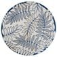 Nourison Aloha ALH18 7"10" Round Ivory and Navy Indoor/Outdoor Area Rug, , large