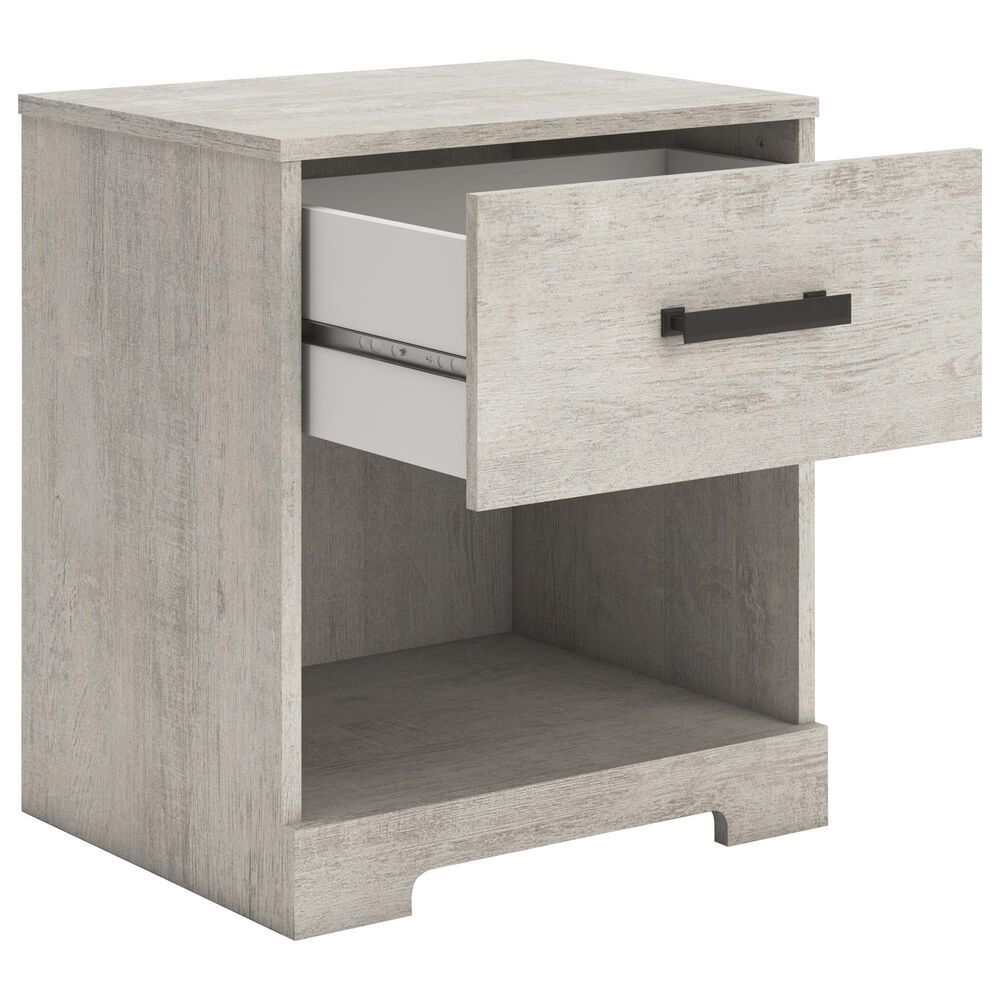 Ashley Shawburn 1-Drawer Nightstand in Light Gray, , large