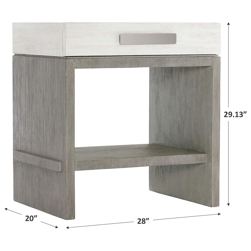 Bernhardt Foundations Nightstand in Linen and Light Shale, , large