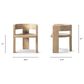 Jennifer Taylor Home Soren Arm Dining Chair in Heritage Light Natural Brown, , large