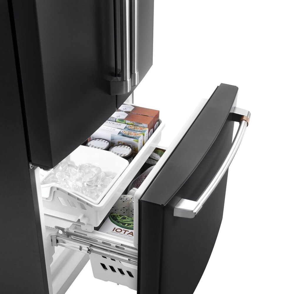 Cafe 18.6 Cu. Ft. Counter Depth French Door Refrigerator in Matte Black, , large