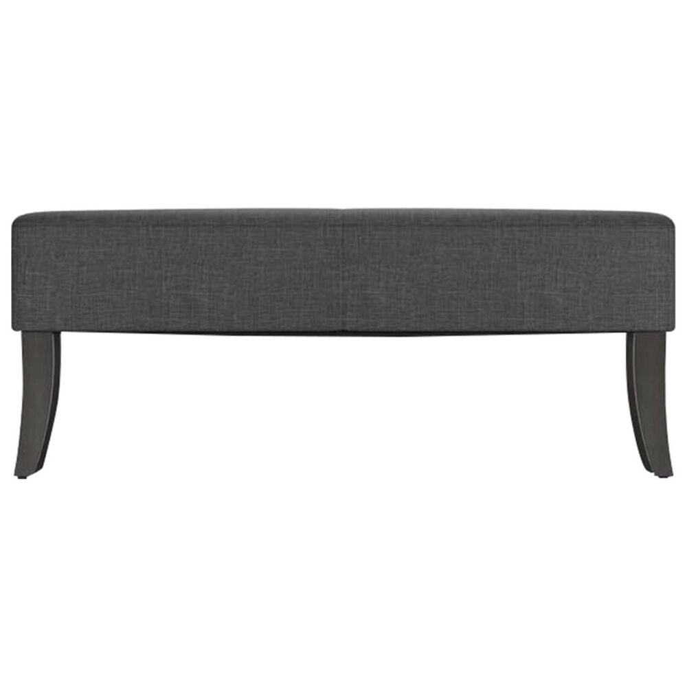 CorLiving Antonio 46&quot; Bench with Espresso Legs in Dark Grey, , large