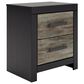 Ashley Broachmyn 2 Drawer Nightstand in Rustic Gray and Matte Black, , large