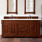 James Martin Vanities Brookfield 72" Double Bathroom Vanity in Warm Cherry with 3 cm Eternal Marfil Quartz Top and Rectangle Sink, , large