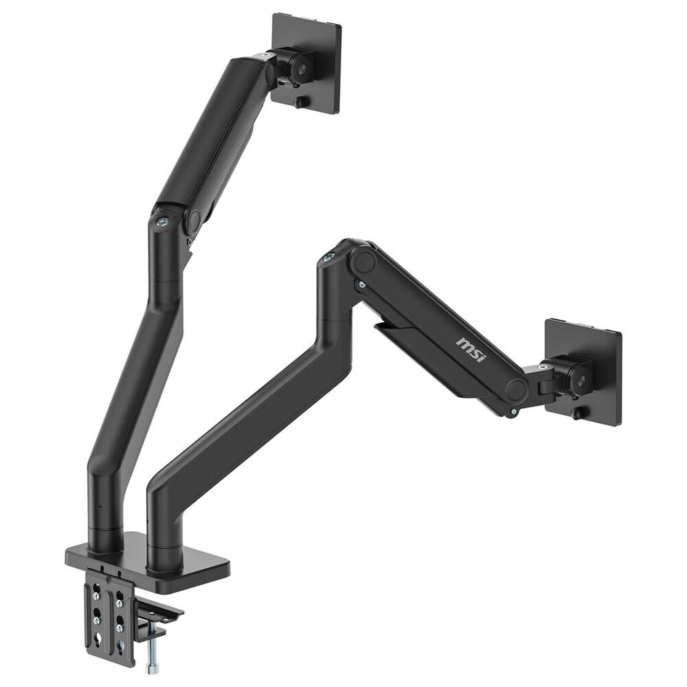 MSI Full-Motion Dual Monitor Desk Mount for 17 to 45" Displays in Matte Black, , large