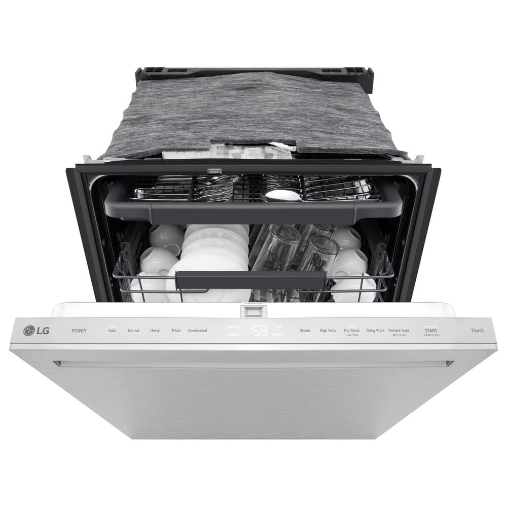 LG 24" Built-In Pocket Handle Dishwasher with SteamAssist in PrintProof Stainless Steel, , large
