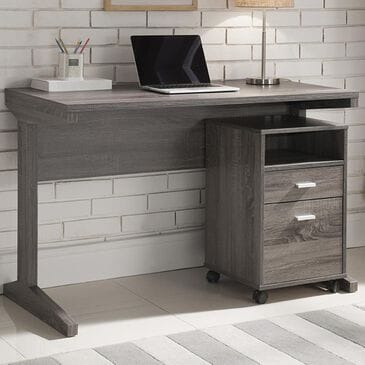 Global Movement Desk and File Cabinet in Distressed Grey, , large
