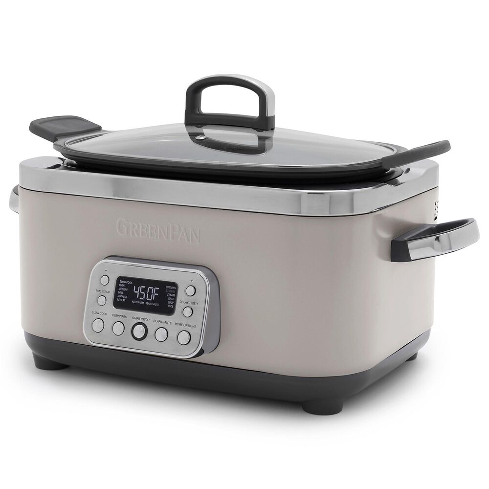 Green Pan Elite 14-In-1 6 Quart Slow Cooker in Clay, , large