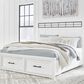 Ashley Ashbryn King Storage Bed in White and Natural, , large