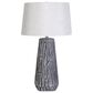 Classy Art Wholesalers Textured Elegance Ceramic Table Lamp in Slate, , large