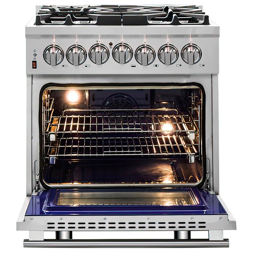 Forno Massimo 30" Freestanding Dual Fuel Range in Stainless Steel, , large
