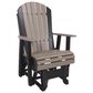 Amish Orchard 2" Adirondack Outdoor Glider in Weatherwood and Black, , large