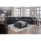 Ashley Emilia 5-Piece Stationary Reversible Sectional in Black, , large
