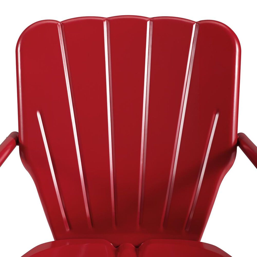 Crosley Furniture Ridgeland Metal Chair in Red &#40;Set of 2&#41;, , large