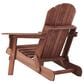 Hearth and Haven Oversize Outdoor Folding Adirondack Chair in Coffee, , large