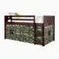 Forest Grove Circles Twin Loft Bed with Camo Tent in Dark Cappucino, , large