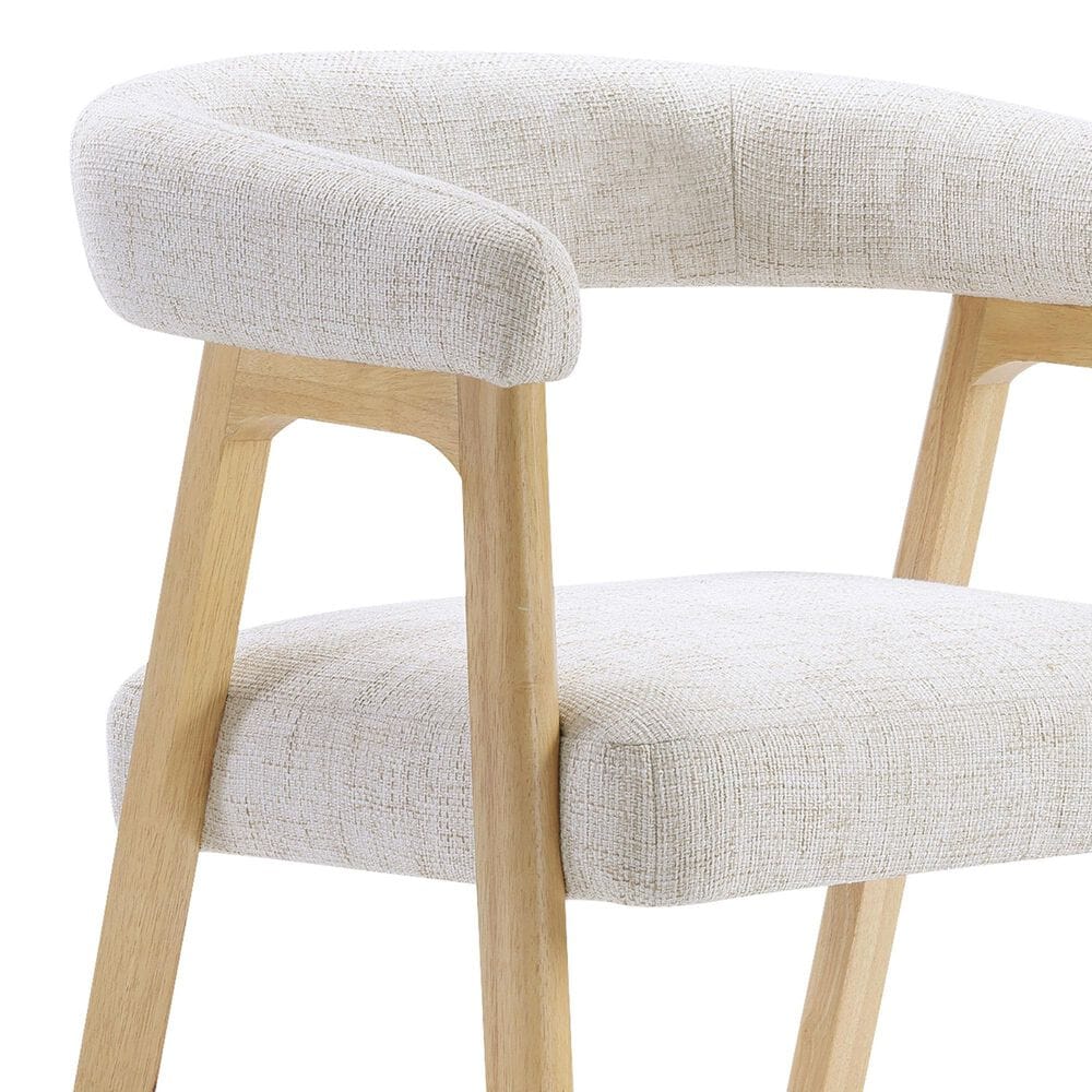 OSP Home Solid Wood Counter Stool with White Linen Seating, , large