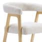 OSP Home Solid Wood Counter Stool with White Linen Seating, , large