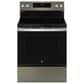 GE Appliances 2-Piece Kitchen Package with 5.3 Cu. Ft. Free-Standing Electric Range and 1.9 Cu. Ft. Over-The-Range Microwave in Fingerprint Resistant Slate and Black, , large