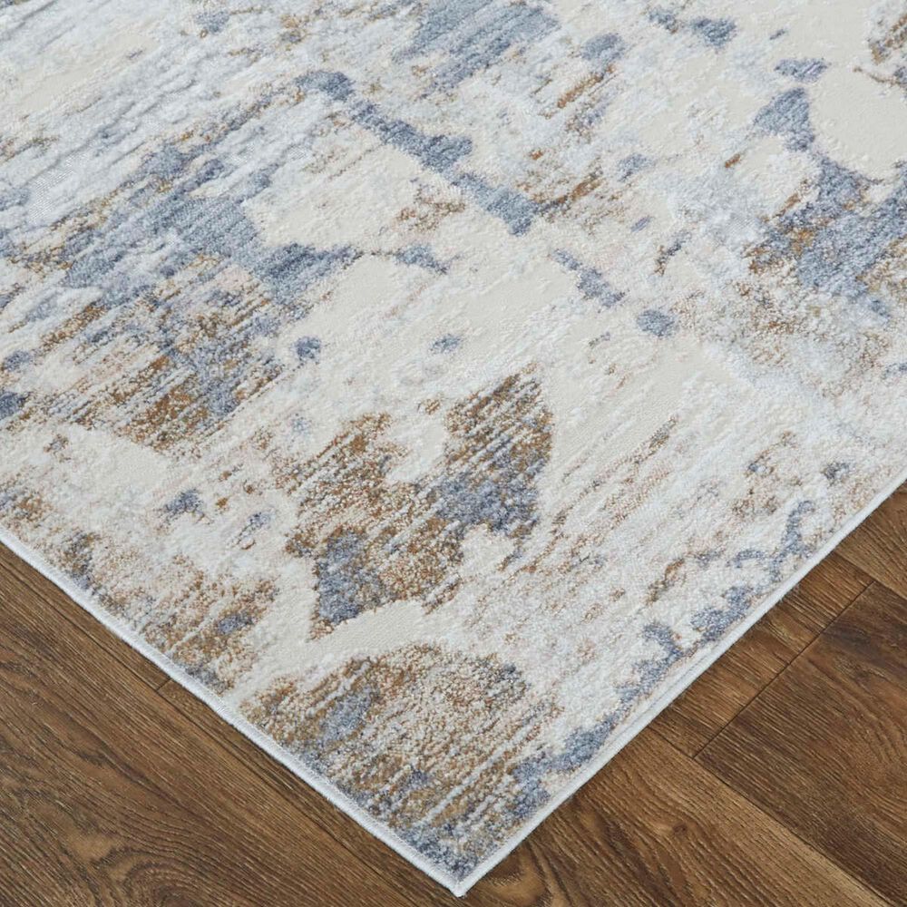 Feizy Laina 4&#39; x 6&#39; Blue and Ivory Area Rug, , large