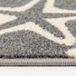 Central Oriental Terrace Tropic Sandy Starfish 6"7" x 9"6" Stone and Snow Area Rug, , large