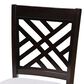 Baxton Studio Caron Counter Height Pub Chair with Gray Cushion in Espresso Brown (Set of 2), , large