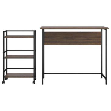 DHP Basso Desk with Rolling Cart in Columbia Walnut, , large