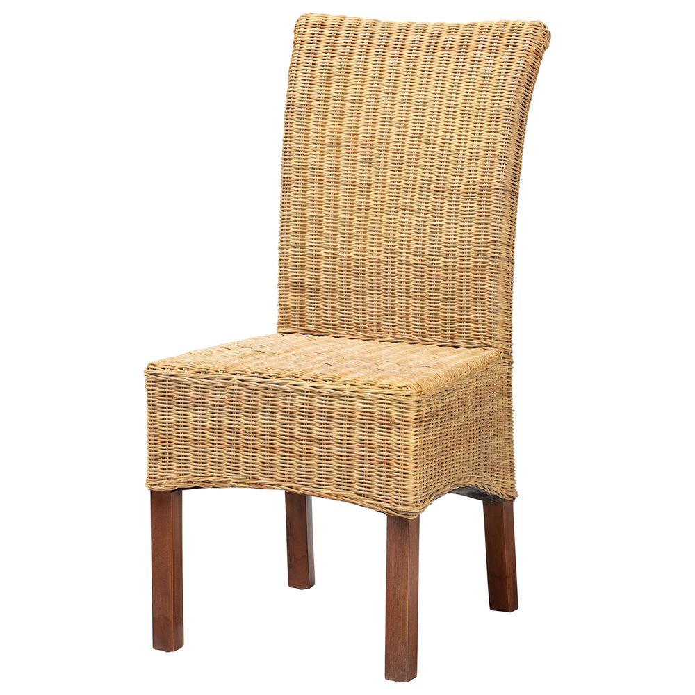 Baxton Studio Shamara Side Chair in Natural Brown and Walnut Brown, , large